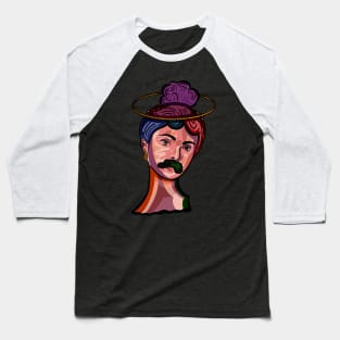 Girl's moustache Baseball T-Shirt